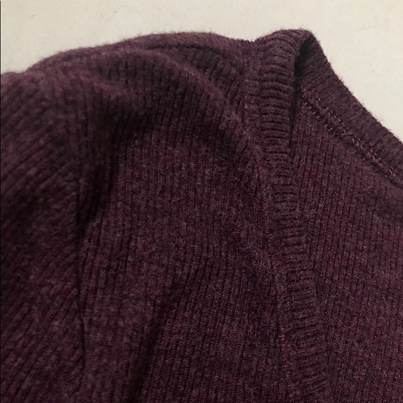 Garage: Plum Ribbed Crop-Top - Picture 4 of 5
